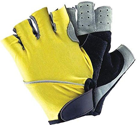 REIS RK3-Finl Mechanics Guanti sportivi, taglia L, confezione da 12, colore: Giallo/Nero/Grigio