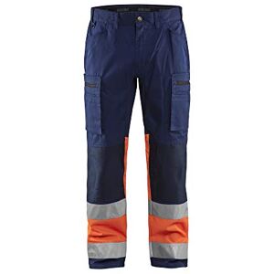 BLÅKLÄDER Blaklader 155118118953D96 Pantaloni elasticizzati a visiera, colore: Blu navy/Arancione, taglia D96 BLÅKLÄDER Blaklader 155118118953D96 Pantaloni elasticizzati a visiera, colore: Blu navy/Arancione, taglia D96