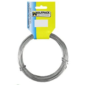 WOLFPACK Alambre galvanizado nº16 2,7 mm, Rollo de 250 Gramos WOLFPACK Alambre galvanizado nº16 2,7 mm, Rollo de 250 Gramos