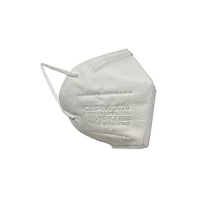GIMA CEPM Mascherina Filtrante FFP2 NR Comfymask, Made in Italy, 5 Strati, Colore Bianco, Taglia Large, Confortevole, Nasello Regolabile, con Elastici Morbidi, Certificate DPI, 20 pz in Bustine da 2 GIMA CEPM Mascherina Filtrante FFP2 NR Comfymask, Made in Italy, 5 Strati, Colore Bianco, Taglia Large, Confortevole, Nasello Regolabile, con Elastici Morbidi, Certificate DPI, 20 pz in Bustine da 2