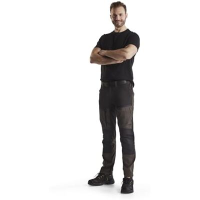 BLÅKLÄDER Blaklader 18454599C156 Pantaloni da lavoro elasticizzati, colore: Verde oliva scuro/nero, taglia C156 BLÅKLÄDER Blaklader 18454599C156 Pantaloni da lavoro elasticizzati, colore: Verde oliva scuro/nero, taglia C156