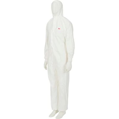 3M 454+ Indumento di protezione 5/6, PE laminato microporoso con retro SMMMS 55g/mq, Bianco/Blu, Taglia XL 3M 454+ Indumento di protezione 5/6, PE laminato microporoso con retro SMMMS 55g/mq, Bianco/Blu, Taglia XL