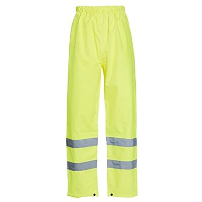 Blackrock Yellow Pantaloni impermeabili hi vis, pantaloni da lavoro di sicurezza ad alta visibilità riflettenti per uomo e donna, pantaloni impermeabili per la pioggia, tute da lavoro, certificati EN Blackrock Yellow Pantaloni impermeabili hi vis, pantaloni da lavoro di sicurezza ad alta visibilità riflettenti per uomo e donna, pantaloni impermeabili per la pioggia, tute da lavoro, certificati EN