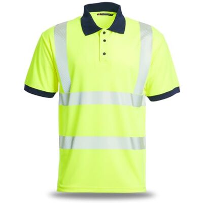 Blackrock Polo Eco+ ad alta visibilità, poliestere riciclabile GRS giallo, protezione SPF50+, maglietta, abbigliamento da lavoro e di sicurezza, uomo e donna, EN20471 classe 2, taglia XXL Blackrock Polo Eco+ ad alta visibilità, poliestere riciclabile GRS giallo, protezione SPF50+, maglietta, abbigliamento da lavoro e di sicurezza, uomo e donna, EN20471 classe 2, taglia XXL