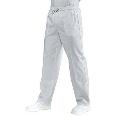 Isacco Pantalone con elastico Bianco, Bianco, M, 100% Cotone, 210 gr/m² Isacco Pantalone con elastico Bianco, Bianco, M, 100% Cotone, 210 gr/m²