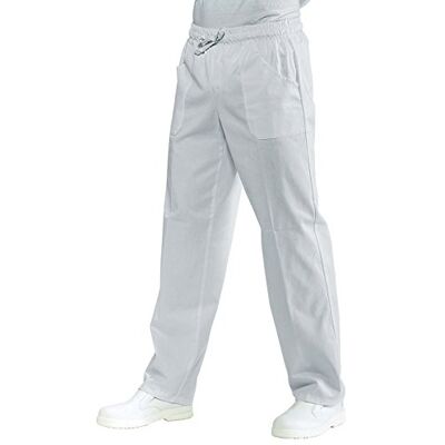 ISACCO Pantalone con elastico Bianco, Bianco, M, 65% Poliestere 35% Cotone, 150 gr/m² ISACCO Pantalone con elastico Bianco, Bianco, M, 65% Poliestere 35% Cotone, 150 gr/m²
