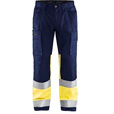 BLÅKLÄDER blaklaeder 155118118933 C46 Warn di pantaloni da lavoro taglia Stretch, Marine Blu/Giallo, C46 BLÅKLÄDER blaklaeder 155118118933 C46 Warn di pantaloni da lavoro taglia Stretch, Marine Blu/Giallo, C46