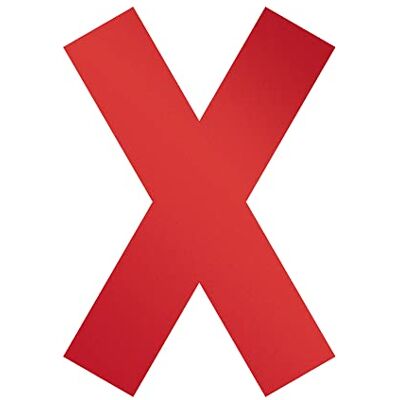 Durable Simbolo X, Adesivo Rimovibile, per Tessuti o Superifici in Plastica in Aree Interne, Rosso Durable Simbolo X, Adesivo Rimovibile, per Tessuti o Superifici in Plastica in Aree Interne, Rosso