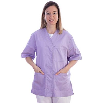 GIMA Casacca con Bottoni, Cotone/Poliestere, Donna, Taglia XXL, Viola GIMA Casacca con Bottoni, Cotone/Poliestere, Donna, Taglia XXL, Viola