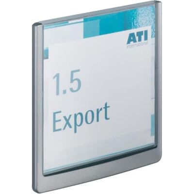 Durable Targa fuori porta Click Sign, in plastica ABS, sportellino apribile con tasto, installazione con viti o biadesivo, 149x148,5 mm, grafite, Durable Targa fuori porta Click Sign, in plastica ABS, sportellino apribile con tasto, installazione con viti o biadesivo, 149x148,5 mm, grafite,