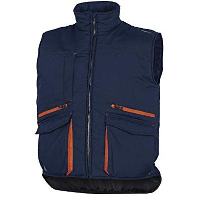 Deltaplus Delta Plus Gilet con tasche multiple, in policotone, taglia: 3XL, 20 pezzi, colore: blu/arancione Deltaplus Delta Plus Gilet con tasche multiple, in policotone, taglia: 3XL, 20 pezzi, colore: blu/arancione