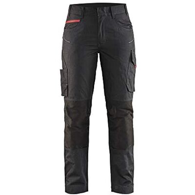 BLÅKLÄDER Blaklader 13309956D20 Pantaloni da lavoro elasticizzati da donna, colore: Nero/Rosso BLÅKLÄDER Blaklader 13309956D20 Pantaloni da lavoro elasticizzati da donna, colore: Nero/Rosso