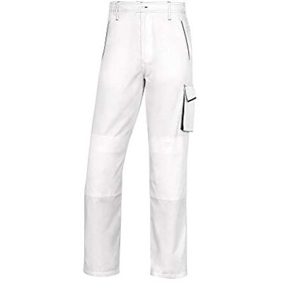 Deltaplus Pantaloni da lavoro Delta Plus M6PANBCTM Panostyle (poliestere/cotone, taglia M, confezione da ), bianco/grigio Deltaplus Pantaloni da lavoro Delta Plus M6PANBCTM Panostyle (poliestere/cotone, taglia M, confezione da ), bianco/grigio