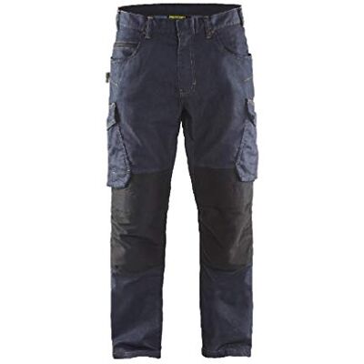 BLÅKLÄDER Blakläder Pantaloni da servizio in denim, taglia C50, colore: Blu navy/Nero BLÅKLÄDER Blakläder Pantaloni da servizio in denim, taglia C50, colore: Blu navy/Nero