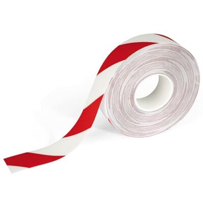 Durable Duraline Nastro adesivo e antiscivolo, 50 mm x 0,5 mm x 30 m (larghezza x altezza x lunghezza), colore: rosso/bianco Durable Duraline Nastro adesivo e antiscivolo, 50 mm x 0,5 mm x 30 m (larghezza x altezza x lunghezza), colore: rosso/bianco