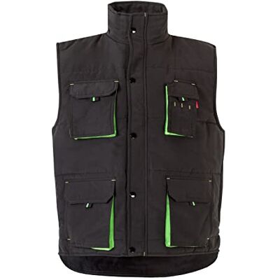 Velilla 205902, Gilet trapuntato bicolore multitasche, colore nero e celeste, taglia 2XL Velilla 205902, Gilet trapuntato bicolore multitasche, colore nero e celeste, taglia 2XL