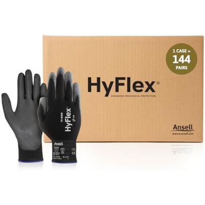 Ansell HyFlex 11-600 Guanti da Lavoro Sottili, Fodera Elastica con Rivestimento in Poliuretano, Elevata Sensibilità e Precisione per Manipolazioni Delicate, Bianco, Taglia XL (12 Paia) Ansell HyFlex 11-600 Guanti da Lavoro Sottili, Fodera Elastica con Rivestimento in Poliuretano, Elevata Sensibilità e Precisione per Manipolazioni Delicate, Bianco, Taglia XL (12 Paia)