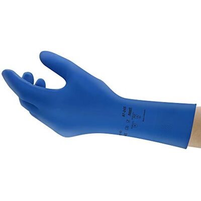 Ansell AlphaTec 87-245 Guanti da Lavoro in Lattice, Protezione Multiuso per Usi Alimentari, Domestici e Professionali, Guanti Riutilizzabili in Gomma Naturale, Blu, Taglia S (1 Paio) Ansell AlphaTec 87-245 Guanti da Lavoro in Lattice, Protezione Multiuso per Usi Alimentari, Domestici e Professionali, Guanti Riutilizzabili in Gomma Naturale, Blu, Taglia S (1 Paio)
