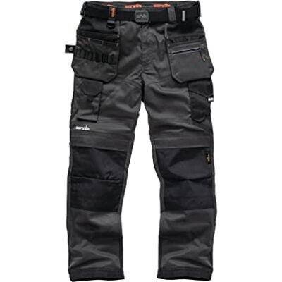 Scruffs Uomo PRO Flex Holster Pantaloni da Lavoro Not Applicable, Grigio (Graphite 001), (Taglia Unica: 32) Scruffs Uomo PRO Flex Holster Pantaloni da Lavoro Not Applicable, Grigio (Graphite 001), (Taglia Unica: 32)