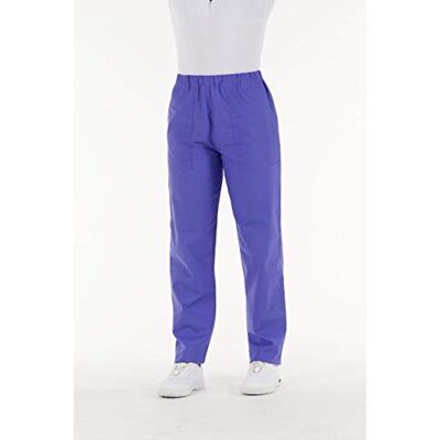 GIMA Pantalone da Divisa Ospedaliera, 100% Cotone di Ottima Qualità, Unisex, Elastico in Vita, 3 Tasche, per Dottori, Dentisti, Veterinari, Infermieri, Blu (Indaco), XS GIMA Pantalone da Divisa Ospedaliera, 100% Cotone di Ottima Qualità, Unisex, Elastico in Vita, 3 Tasche, per Dottori, Dentisti, Veterinari, Infermieri, Blu (Indaco), XS