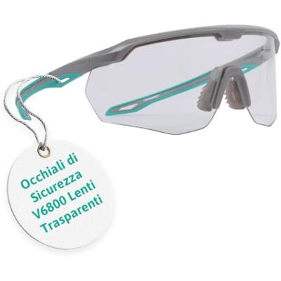 Ansell V6800 Occhiali di Sicurezza, 1 Paio Antiappannamento DPI Protezione Occhi, Leggeri Avvolgenti per Cantiere, Tiro, Esterno e Industria Ansell V6800 Occhiali di Sicurezza, 1 Paio Antiappannamento DPI Protezione Occhi, Leggeri Avvolgenti per Cantiere, Tiro, Esterno e Industria