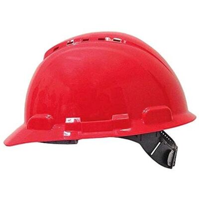 3M Casco Protettivo con Ventilazione in Plastica, Rosso 3M Casco Protettivo con Ventilazione in Plastica, Rosso