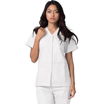 ADAR Medical Uniforms Adar Universal Divise Sanitarie Donna Chiusura a Scatto Frontale 604 White XL ADAR Medical Uniforms Adar Universal Divise Sanitarie Donna Chiusura a Scatto Frontale 604 White XL