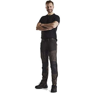 BLÅKLÄDER Blaklader Pantaloni da lavoro elasticizzati, taglia C152, colore: Verde oliva scuro BLÅKLÄDER Blaklader Pantaloni da lavoro elasticizzati, taglia C152, colore: Verde oliva scuro