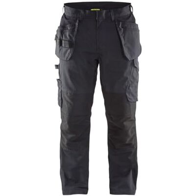 BLÅKLÄDER blaklaeder 149613309998 C56 Service pantaloni da lavoro con Borse taglia unghie, Nero/Grigio scuro, C56 BLÅKLÄDER blaklaeder 149613309998 C56 Service pantaloni da lavoro con Borse taglia unghie, Nero/Grigio scuro, C56