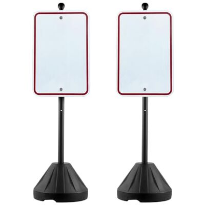 VEVOR Portacartello Portatile, Supporto per Cartello in Ghisa di Parcheggio Mobile 1524 mm con Base in Plastica Rigida e Ruote, per Cartelli Stradali di Divieto di Parcheggio, Bulloni e Dadi, Nero VEVOR Portacartello Portatile, Supporto per Cartello in Ghisa di Parcheggio Mobile 1524 mm con Base in Plastica Rigida e Ruote, per Cartelli Stradali di Divieto di Parcheggio, Bulloni e Dadi, Nero