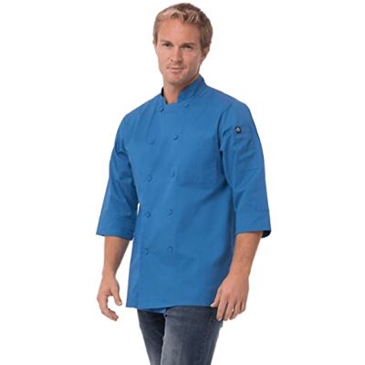 Chef Works Colour by B178-XL Giacca con maniche a 3/4, XL, colore: Blu Chef Works Colour by B178-XL Giacca con maniche a 3/4, XL, colore: Blu
