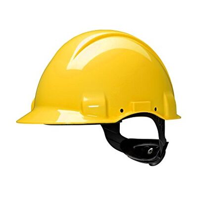 3M G3001CUV-GU Elmetto di Protezione con Fascia Antisudore in Plastica, Uvicator senza Cricchetto, Dielettrico 440 V, Giallo 3M G3001CUV-GU Elmetto di Protezione con Fascia Antisudore in Plastica, Uvicator senza Cricchetto, Dielettrico 440 V, Giallo