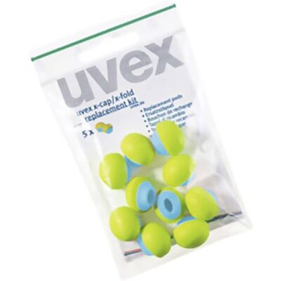 Uvex 2125351 Ricambio Tappi Auricolari X-Cap/X-Fold, 12, Grigio/Blu/Lime Uvex 2125351 Ricambio Tappi Auricolari X-Cap/X-Fold, 12, Grigio/Blu/Lime