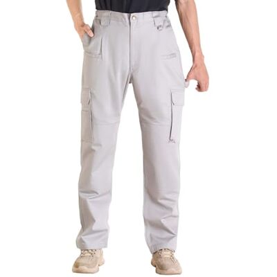 VEVOR Pantaloni Protettivi per Saldatura, Taglia L, Pantaloni Cargo Ignifughi con Tasche Multiple e Vita Elastica, Cuciture Rinforzate Antistrappo, Lavori di Saldatura e Abbigliamento Casuale, Grigio VEVOR Pantaloni Protettivi per Saldatura, Taglia L, Pantaloni Cargo Ignifughi con Tasche Multiple e Vita Elastica, Cuciture Rinforzate Antistrappo, Lavori di Saldatura e Abbigliamento Casuale, Grigio