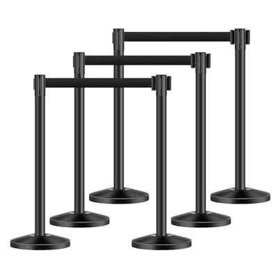 VEVOR Pali per Barriera di Controllo della Folla 315 x 870 mm Supporto per Barriera in Acciaio al Carbonio, Confezione da 6, con 6 Cinghie Retrattili, con Base Cava per Matrimoni, Mostre, Nero VEVOR Pali per Barriera di Controllo della Folla 315 x 870 mm Supporto per Barriera in Acciaio al Carbonio, Confezione da 6, con 6 Cinghie Retrattili, con Base Cava per Matrimoni, Mostre, Nero
