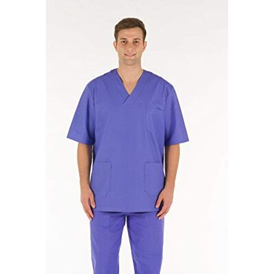 GIMA Casacca 100% Cotone Ottima Qualità, Unisex, Scollo a V, Mezza Manica a Giro, Linea Professionale, per Medici, Veterinari, Infermieri e Personale Sanitario, Blu (Indaco), XL GIMA Casacca 100% Cotone Ottima Qualità, Unisex, Scollo a V, Mezza Manica a Giro, Linea Professionale, per Medici, Veterinari, Infermieri e Personale Sanitario, Blu (Indaco), XL