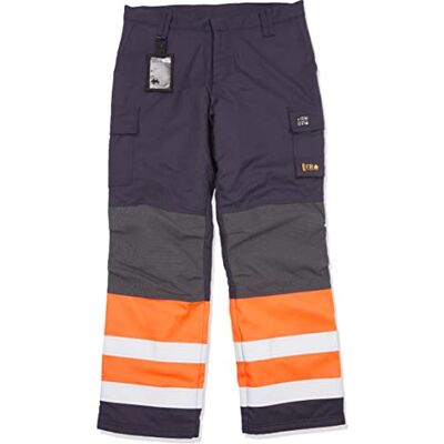 BLÅKLÄDER Blaklader 15138953D104 Pantaloni da lavoro invernali da uomo, colore: blu navy/arancione, taglia D104 BLÅKLÄDER Blaklader 15138953D104 Pantaloni da lavoro invernali da uomo, colore: blu navy/arancione, taglia D104
