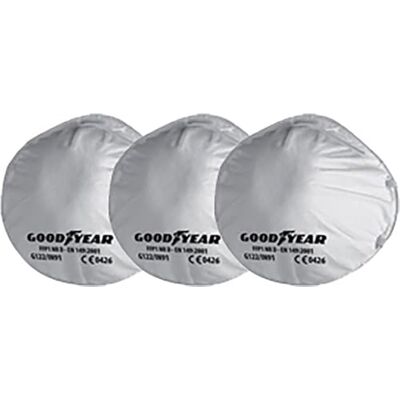 Goodyear Mascherina protettiva FFP1 tre pezzi bianca mod. G122/IN91 Lavoro Goodyear Mascherina protettiva FFP1 tre pezzi bianca mod. G122/IN91 Lavoro