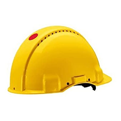 3M G3001NUV-GU Elmetto di Protezione con Fascia Antisudore in Plastica, Uvicator con Cricchetto, Dielettrico 440 V, Giallo 3M G3001NUV-GU Elmetto di Protezione con Fascia Antisudore in Plastica, Uvicator con Cricchetto, Dielettrico 440 V, Giallo