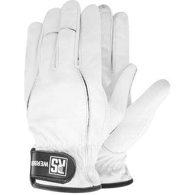 RS WERBER Guanti di montaggio in pelle di fiore di capra/Taglia 10, 1 paio/bianco/tipo meccanics/Il guanto in pelle più comodo sul mercato/guanti da lavoro in pelle/guanti in pelle/con velcro RS WERBER Guanti di montaggio in pelle di fiore di capra/Taglia 10, 1 paio/bianco/tipo meccanics/Il guanto in pelle più comodo sul mercato/guanti da lavoro in pelle/guanti in pelle/con velcro