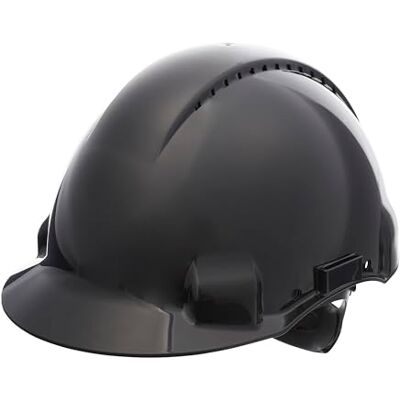 3M Elmetto , Uvicator, cricchetto, ventilato, fascia antisudore in plastica, nero, G3000NUV-SV 3M Elmetto , Uvicator, cricchetto, ventilato, fascia antisudore in plastica, nero, G3000NUV-SV