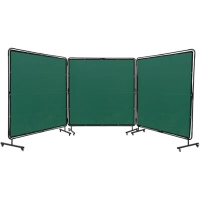 VEVOR Schermo per Saldatura con Telaio, Schermi per Tende per Saldatura a 3 Pannelli da 6' x 6', Schermo di Protezione per Saldatura in Vinile Ignifugo su 12 Ruote Girevoli (6 bloccabili) VEVOR Schermo per Saldatura con Telaio, Schermi per Tende per Saldatura a 3 Pannelli da 6' x 6', Schermo di Protezione per Saldatura in Vinile Ignifugo su 12 Ruote Girevoli (6 bloccabili)