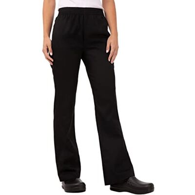 Chef Works Pantaloni da cuoco larghi da donna, neri, XXXL Chef Works Pantaloni da cuoco larghi da donna, neri, XXXL