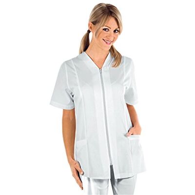 Isacco Casacca Victoria Bianco, Bianco, XXL, 100% Cotone, Tessuto liscio Isacco Casacca Victoria Bianco, Bianco, XXL, 100% Cotone, Tessuto liscio