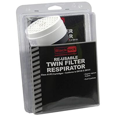 Blackrock Respiratore semimaschera doppio A1P2 Filtro Blackrock Respiratore semimaschera doppio A1P2 Filtro