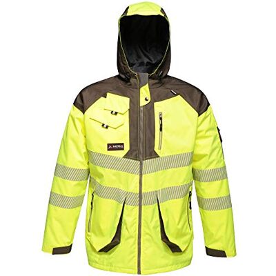 Regatta LA9PQ Parka tattico ad alta visibilità, taglia L, giallo/grigio Regatta LA9PQ Parka tattico ad alta visibilità, taglia L, giallo/grigio