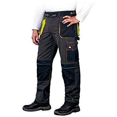 LEBER & HOLLMAN Pantaloni da lavoro da uomo LH-FMN-T B, 65% poliestere, 35% cotone, 270 g/m2, pantaloni con tasche per ginocchiere, 9 tasche multifunzionali + passante e gancio portachiavi, LEBER & HOLLMAN Pantaloni da lavoro da uomo LH-FMN-T B, 65% poliestere, 35% cotone, 270 g/m2, pantaloni con tasche per ginocchiere, 9 tasche multifunzionali + passante e gancio portachiavi,