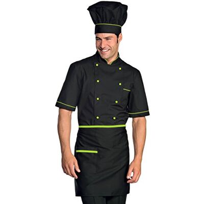 Isacco Alicante Mezza Manica Cuoco Giacca, Taglia S, Nero/Verde Mela Isacco Alicante Mezza Manica Cuoco Giacca, Taglia S, Nero/Verde Mela