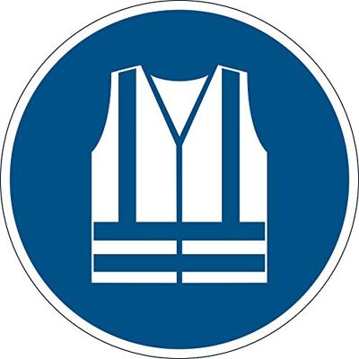 Durable Segnaletica di Sicurezza Registrata Gilet di Sicurezza ad Alta Visibilità Obbligatorio, 430 x 0.4 mm, Azzurro Durable Segnaletica di Sicurezza Registrata Gilet di Sicurezza ad Alta Visibilità Obbligatorio, 430 x 0.4 mm, Azzurro
