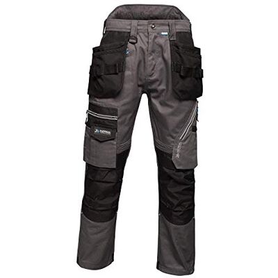 Regatta Pantaloni Da Lavoro Tactical Threads Execute Multi Tasca Con Rinforzi Trousers, Uomo, Iron, 32 Regatta Pantaloni Da Lavoro Tactical Threads Execute Multi Tasca Con Rinforzi Trousers, Uomo, Iron, 32
